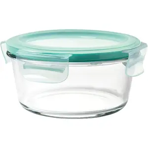 4 Cup Smart Seal Leakproof Glass Round Airtight Food Storage Container