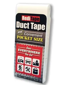 RediTape White Flat Duct Tape Convenient Pocket Size 5yd x 1.88in 4.5m x 48mm Goes Everywhere You Go