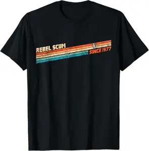 Vintage Rebel Scum Since 1977 Classic Retro Funny Unisex T-Shirt, Aldult Humor Tee, Old School Scum Funny Gift for Men and Women