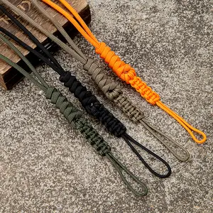 Outdoor Rock Climbing Camping Rescue Emergency Paracord keychain Handmade Snake Knot Rope keychain Tactical Knife Lanyard