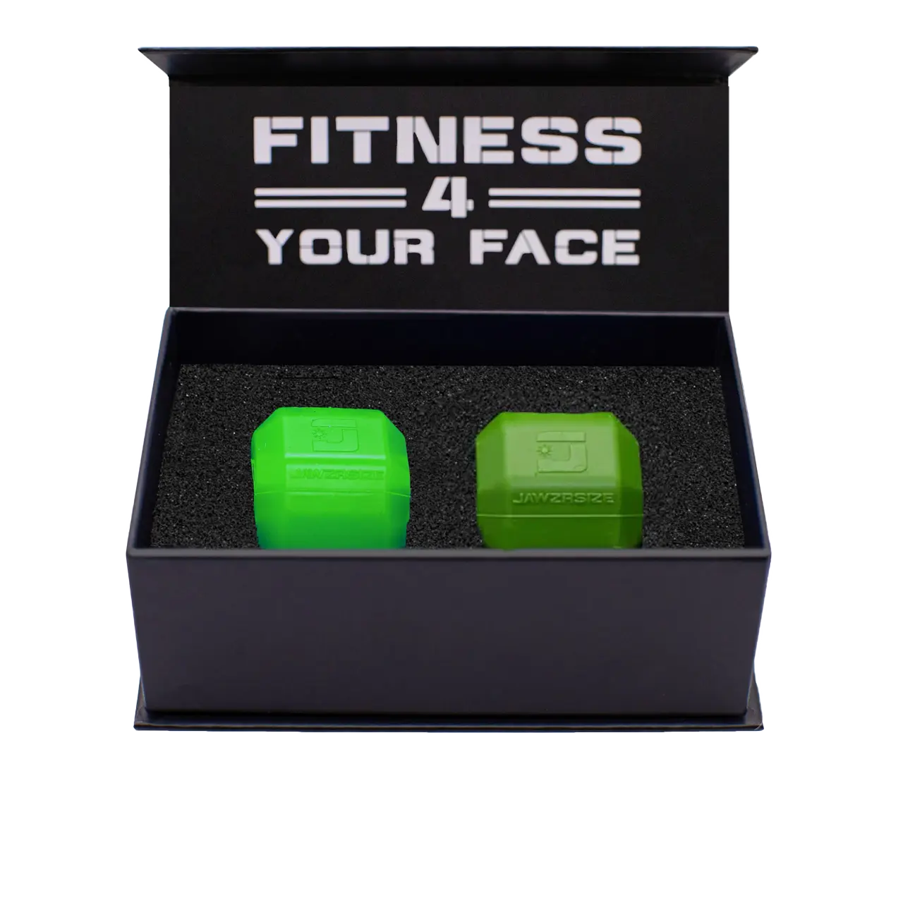 Jawzrsize Jaw Exerciser for Men - Pop N Go Guys Pack Intermediate Green and Advanced Green Jaw Trainer, Jaw Clenching Relief, Jawline Shaper and Neck Exerciser