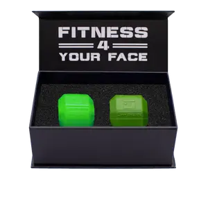 Jawzrsize Jaw Exerciser for Men - Pop N Go Guys Pack Intermediate Green and Advanced Green Jaw Trainer, Jaw Clenching Relief, Jawline Shaper and Neck Exerciser