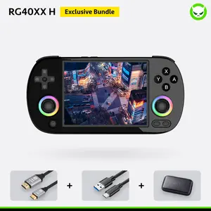 Anbernic RG40XX H Game Console【Buy 1 Get 1 HDMI 4K Cable+1 Fancy Case+1 Type-C Cable】4-inch IPS Screen 640*480 Linux 64-bit H700 Quad-core ARM Cortex-A53 3200mAh 5G WiFi Bluetooth HDMI Output Ready to Play