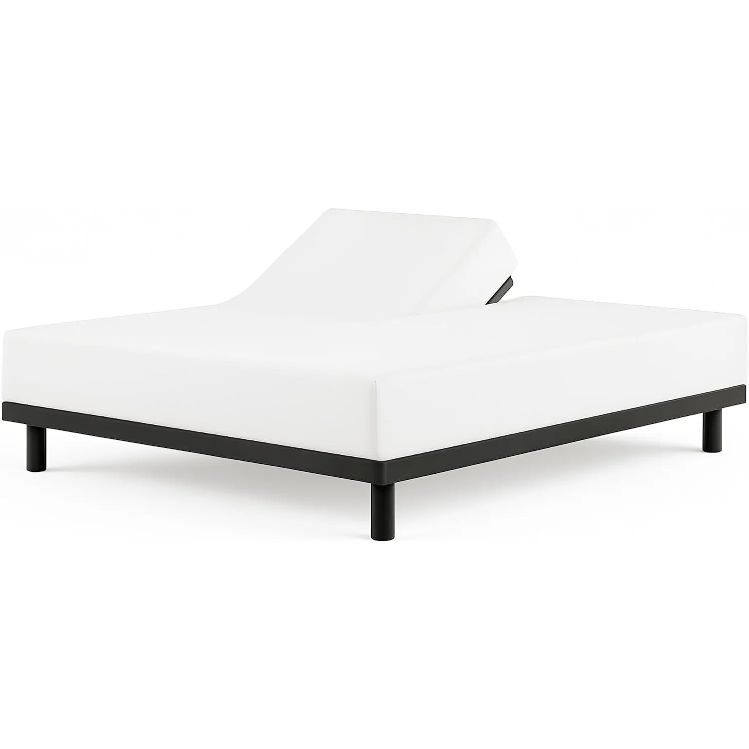 1 count Top Split  Fitted Sheet Only for Adjustable beds,   Egyptian Cotton, 34 Inches Half Split Flex  Bottom Sheet for Sleep Number Beds 16" Deep Mattress, White
