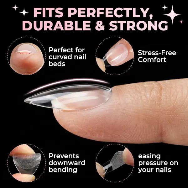 UNA GELLA 216PCS Half Cover No Buffer Nail Extension Kit - No Curing Light All-In-1 DIY Salon Manicure Set for Beginners, 15ml Non-Runny Semi Solid Glue, Remover, Built-In Curve Clear Press-Ons, Nail Art Supplies sohochic UNA GELLA 216PCS Half Cover No Buffer Nail Extension Kit - No Curing Light All-In-1 DIY Salon Manicure Set for Beginners, 15ml Non-Runny Semi Solid Glue, Remover, Built-In Curve Clear Press-Ons, Nail Art Supplies sohochic