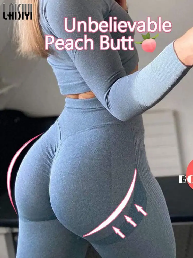Seamless Leggings Sexy Bubble Butt Push Up Pants Slim High Waist Fitness Legging Skinny Tight Mujer Gym Women Legging Dropship yoga