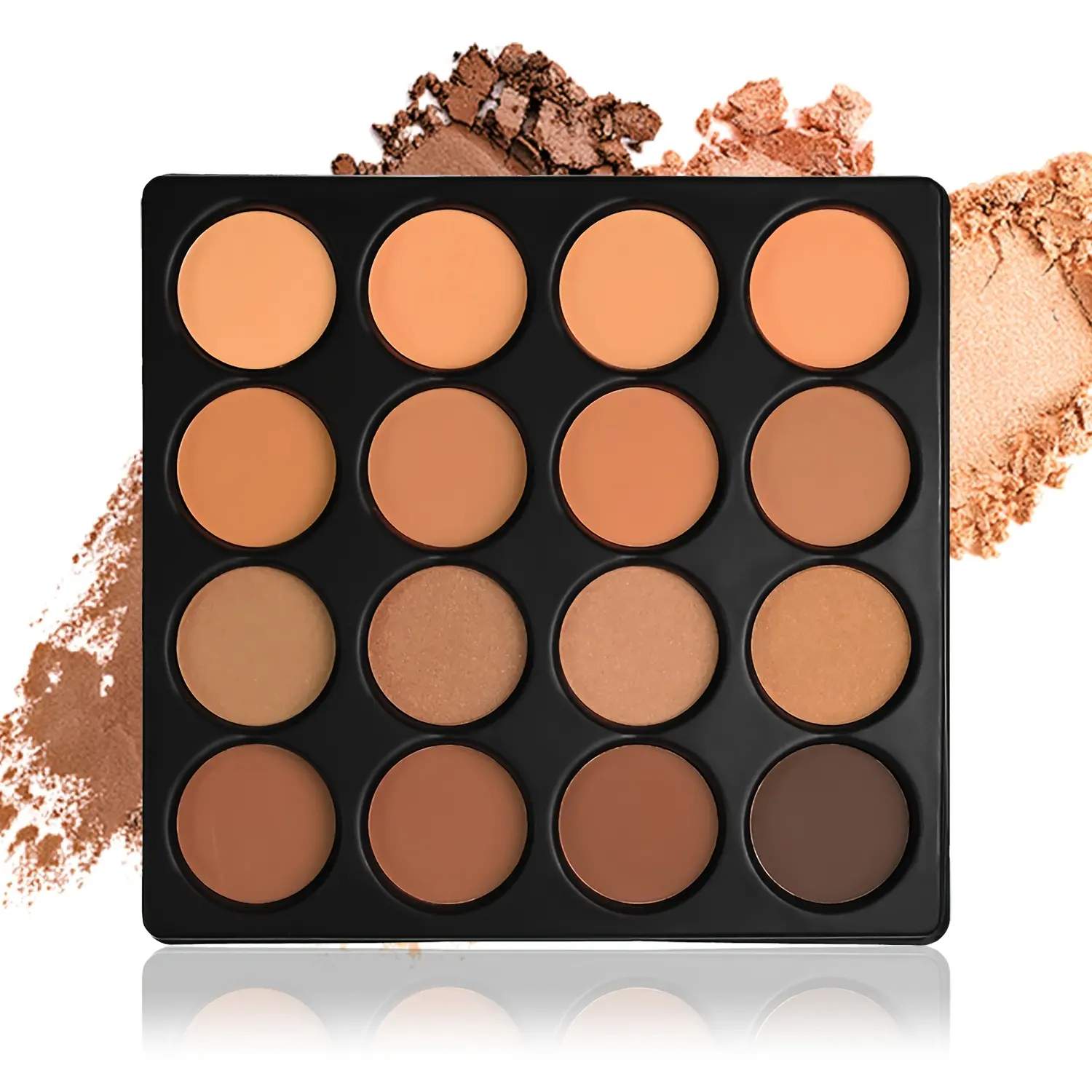16-Color Contour Cosmetic Palette, Natural Matte Shading Makeup, Blendable Stereo Face Sculpting Product, Blend