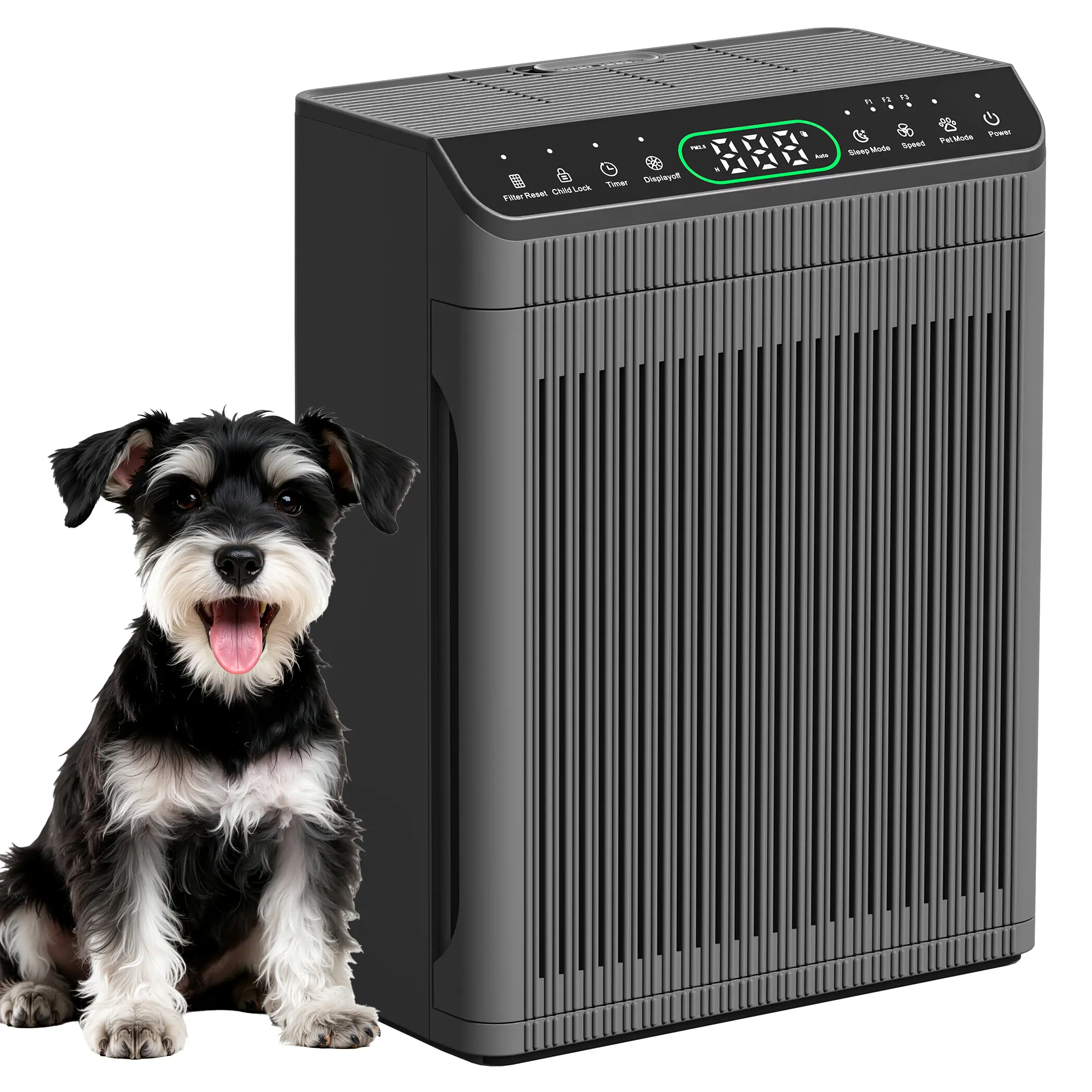 MORENTO Large Air Purifier 066, 1096 ft² Coverage, PM2.5 Display, Aroma Diffuser, Washable Pre-Filter, Smart Auto Mode, Child-Lock, 3 Wind Speeds, Real-Time Air Quality, Household Air Purifier for Home