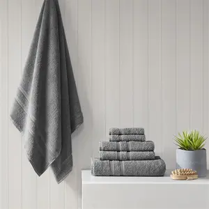 510 Design  Charcoal 100 Percent Turkish Cotton Towel Set - 6 Piece