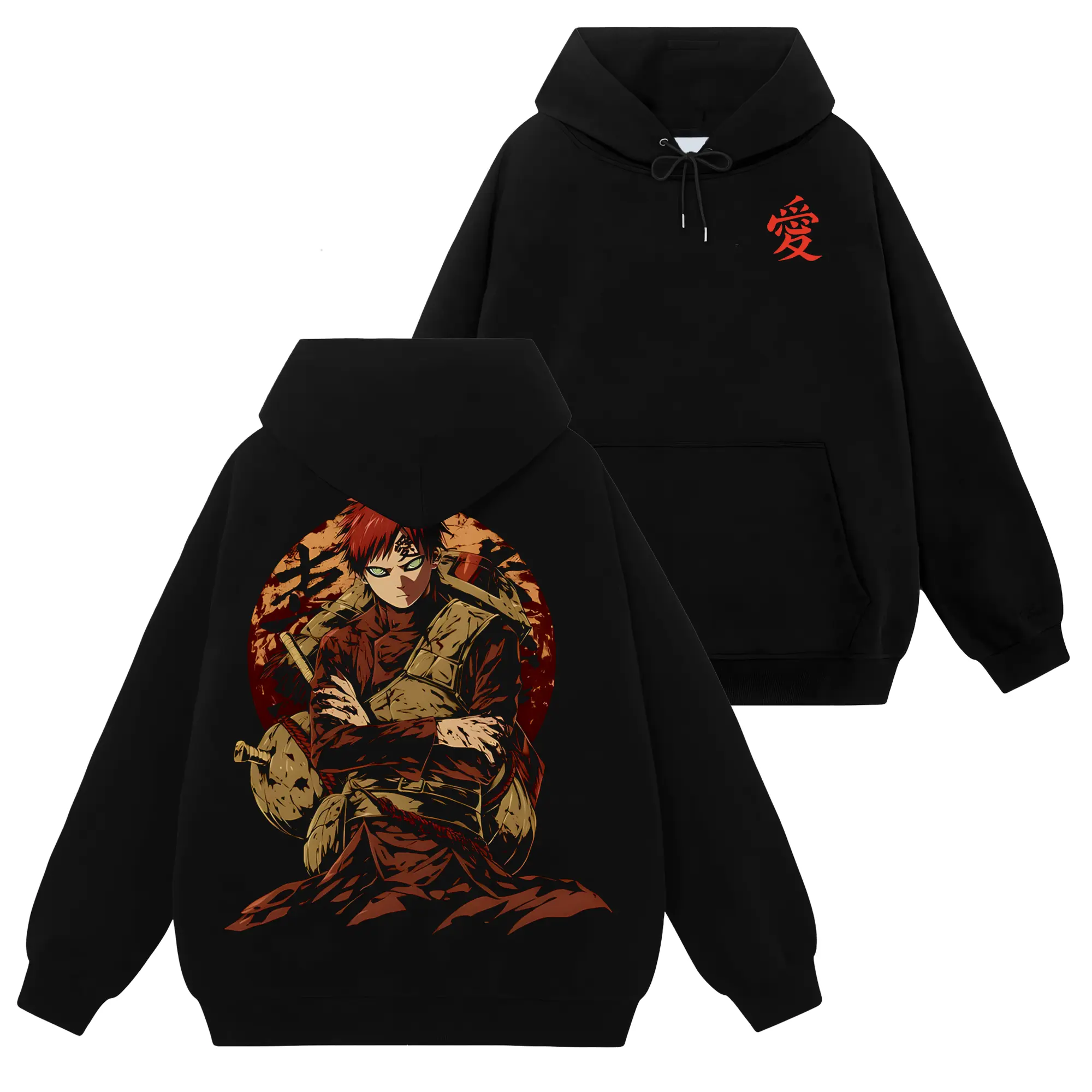 [Shinobi Shop] Limited Gaara Kazekage Hokage Shukaku - Naruto Shippuden #175 Hoodie T-Shirt Sweatshirt, Retro Vintage Unisex Graphic 90s Cotton, Gift For Wibu, Anime Manga Y2K Streetwear