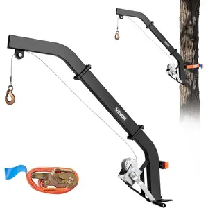 VEVOR Deer Hoist with Winch and Gambrel, Heavy - Duty Game Hoist Kit with 360 - Degree Swivel Adjustable Height for Hunting Skinning and CleaningVEVOR Super Brand Day