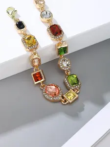 Shiny Cubic Zirconia Zinc Alloy Material Fashionable Exquisite CZ Bracelet for Women, Elegant Party Jewelry Accessory, Perfect Gift for Ladies, Stylish Fashion Statement Piece