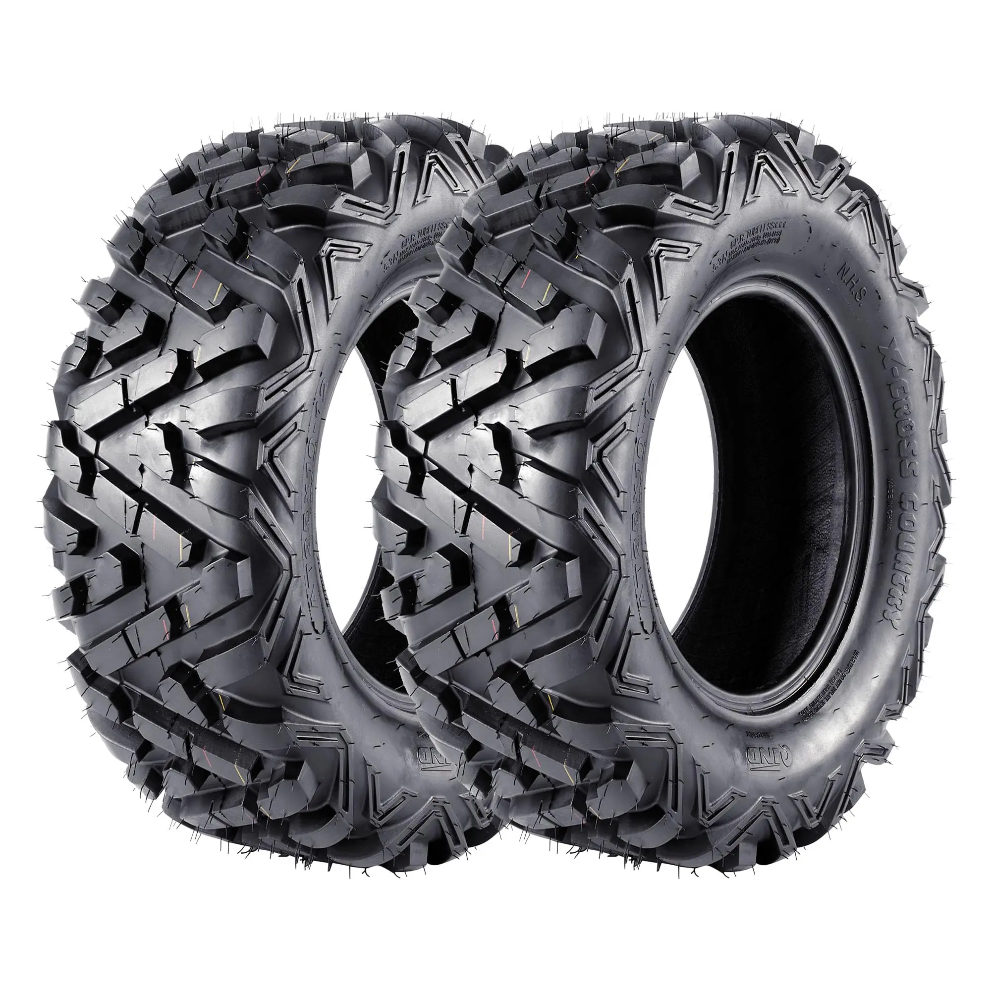 New Upgraded 2pcs 19x7-8 4PR All Terrain Tires 19x7-8, ATV Tires 19x7-8, 4PR Sand Mud Off-Road Tires, Set of 2 ATV Tires, Tubeless