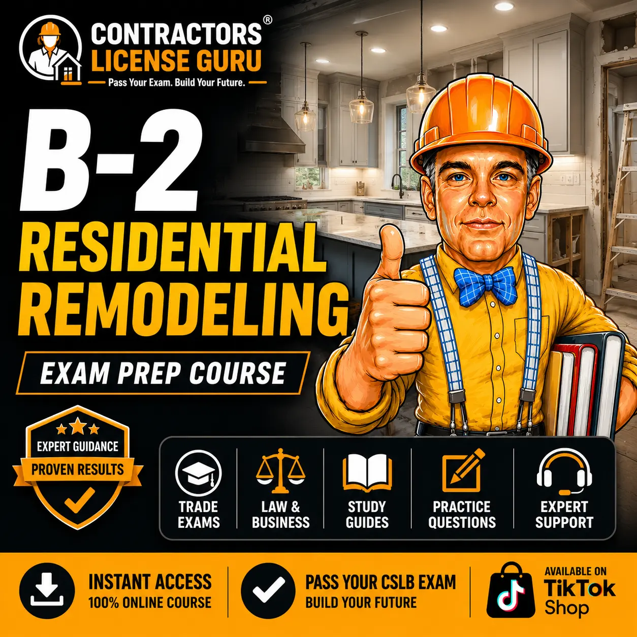 The Most complete B-2 Remodeling Contractors License Exam Study kit available!