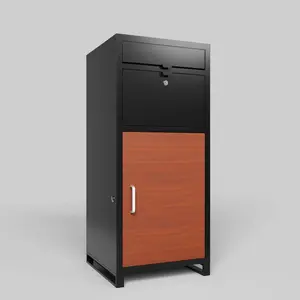 Outdoor Parcel Drop Box, Courier Locker with Mechanical Lock,Floor Standing Parcel Locker, Size 36.6'' x 15.75''x 15.75'', Burglar Resistant Stopper, For Porch Curbside(High end and high-quality)