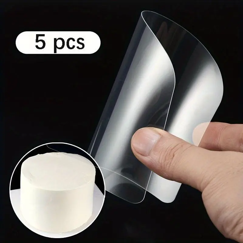 5pcs, Soft Cake Scrapers, Thin And Transparent Cake Smoothers, Baking Tools, Baking Supplies, Pastry Decorating Tools, Bakeware, Kitchen Gadgets, Kitchen Accessories