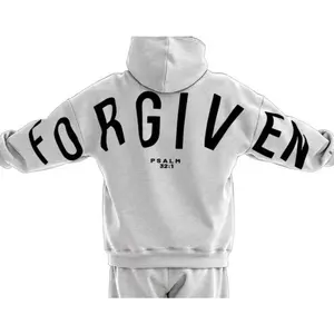 Men's Soft Cozy Faith Based Unisex Hoodie FORGIVEN Psalm 321 Graphic Couple Styles Religious Print Breathable Loose Fit for Daily Commute Weekend Gatherings Spiritual Casual Outfits boyfriend gifts faith lover