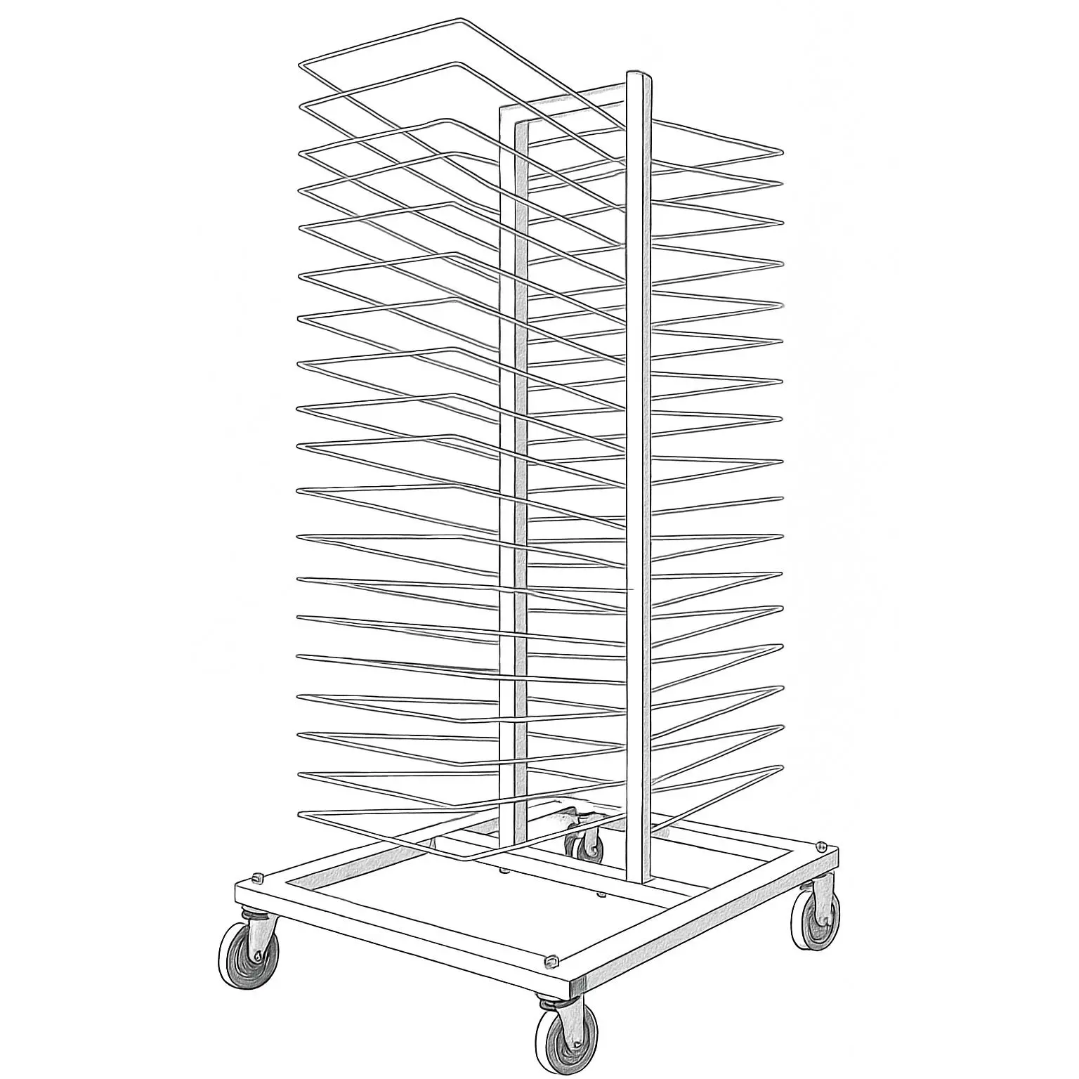 Professional 50-Shelf Drying Rack Steel