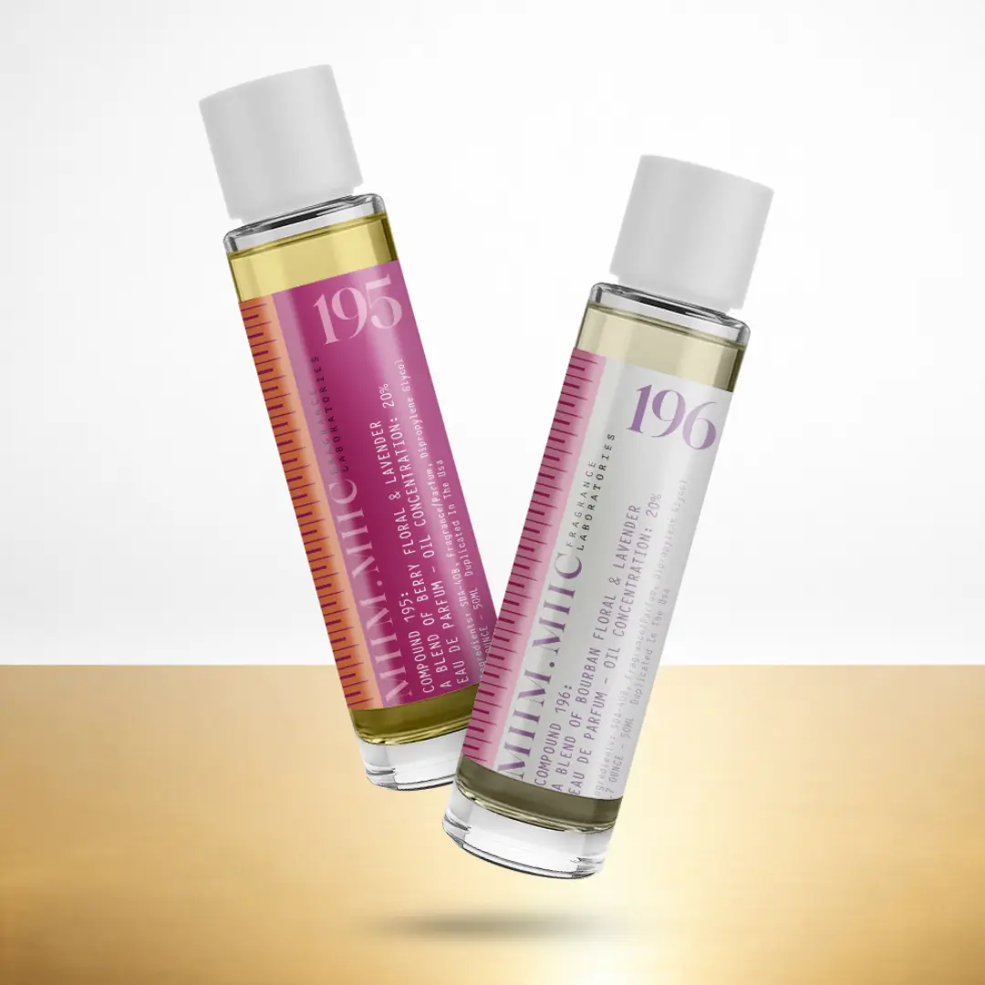 Berry & Vanilla Couture EDP Fragrance Set Duo - No 195 Raspberry Mandarin Citrus, No 196 Lavender Orange Blossom Black Bourbon Vanilla - 50ML Youth-Focused Affordable Luxury Couple Bottle Perfume with Floral Fruity Scent Elegant Parfum