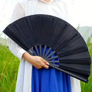 Double Sided Plastic Portable Folding Fan, Elegant Chinese Style Fan, Classic Style Fan for Dance, Martial Arts, Cultural Activities, Decor