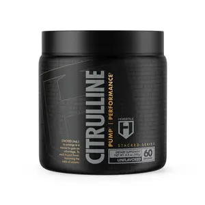 HOSSTILE L-Citrulline Powder - Unflavored, 60 Servings - Nitric Oxide Booster Supplement for Enhanced Muscle Pumps