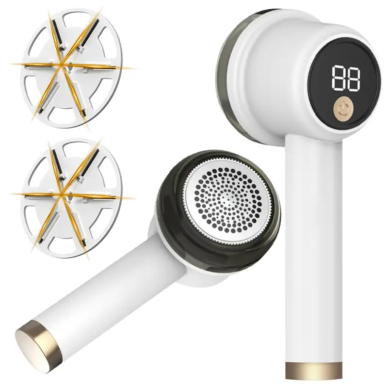 Rechargeable Electric Lint Remover, 3-Speed Settings, LED Display, Large Lint Collection, Powerful & Safe Lint Remover for Clothes, Sweaters, Sofas &