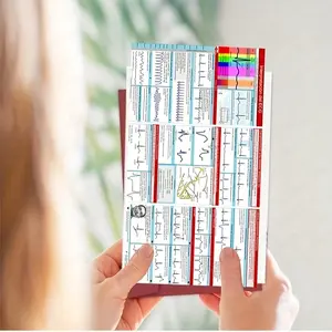 1/2/4-Piece ECG Pocket Guide, Double-Sided ECG Rhythm Interpretation Reference Card, Suitable For Nurses And Emergency Medicine Students, Portable Memo Card For Quick Learning Of Clinical Practice, Excellent Learning Card For ECG Interpretation