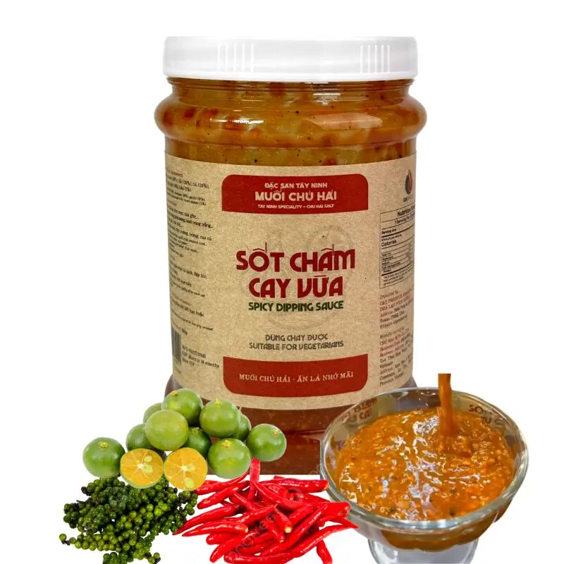 Chu Hai Medium Spicy Vietnamese Dipping Sauce - Condiments, Natural Chili Paste, Refrigerated Mouthwarming Cooking Sauce, Versatile Flavor - Ideal for Seafood, Vegetables