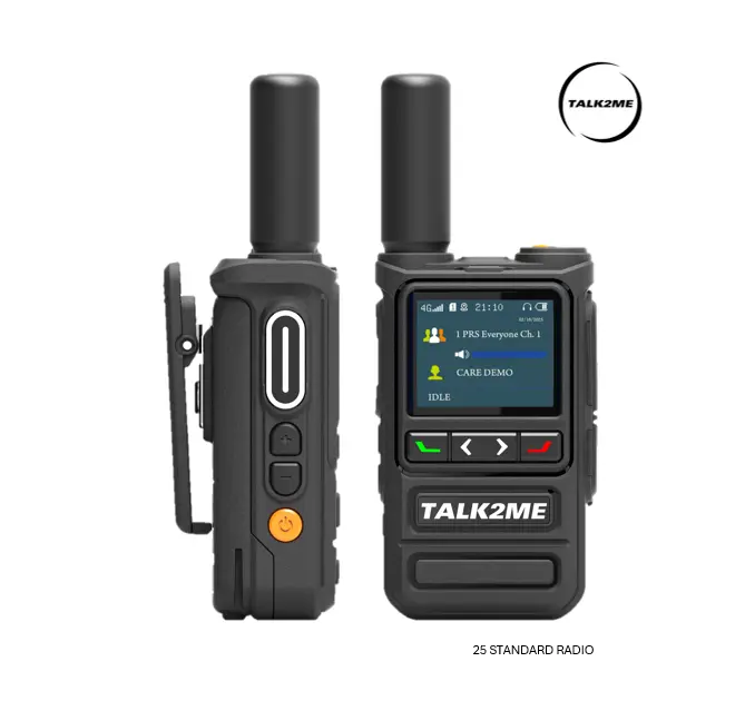 TALK2ME 25 Standard PoC Digital Walkie Talkie - Portable, USB-Charging, Lanyard-Equipped, Limitless Connectivity - Replacement Device - No Service Included - Live Giveaway Radio