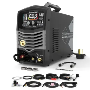 Sunstac MCT-520 5-in-1 110/220V Plasma Cutter & Welder Combo | CUT/TIG/MIG/Flux/MMA Multi-Functional Welding Machine with HF Start | 50A CUT, 200A TIG MIG, 180A Stick | Aluminum Spool Gun Compatible