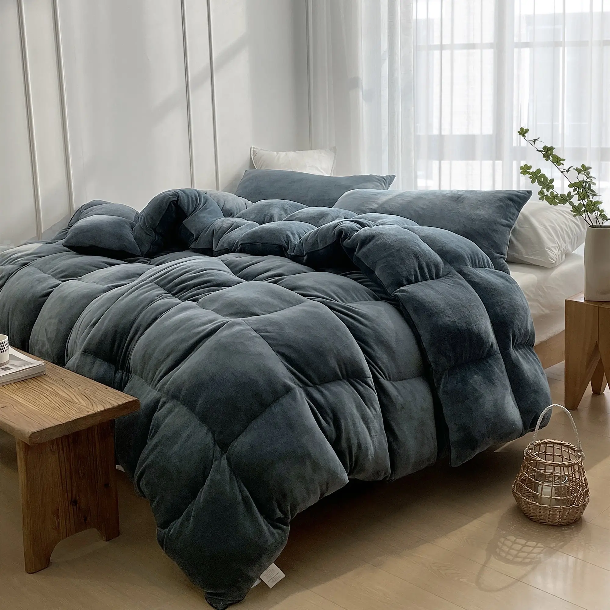 Dam Boi He Thick - Coma Inducer Comforter Set - Moss Gray