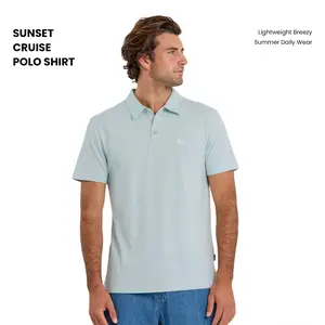 Quiksilver | Sunset Cruise Polo Shirt | 100% Cotton | Men’s Regular Fit | Lightweight Breezy Summer Daily Wear | Top