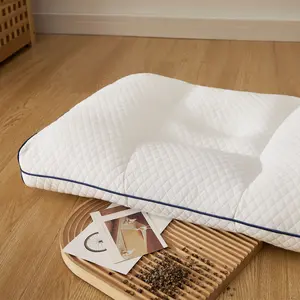 H&D Neck Organic Buckwheat Pillow, (Partial Buckwheat Only) Sleep Aid, Adjustable Loft, Breathable Cool Sleep Cervical Support, Suitable for Back and Side Sleepers, 19x14x4, with 5-Zone Design and Memory Foam