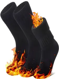 Women's Ski Warm Boot Socks, Thick Winter Insulated Socks, Elastic Ribbed Pocket, Athletic Socks, Track Socks, for Extreme Cold Weather Outdoor Sports