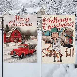 Merry Christmas Garden Flag, Outdoor Yard Decoration 12x18 Inches, Double-Sided Flag, Lawn Decor, Patio Decor, Party Decoration, No Pole Included