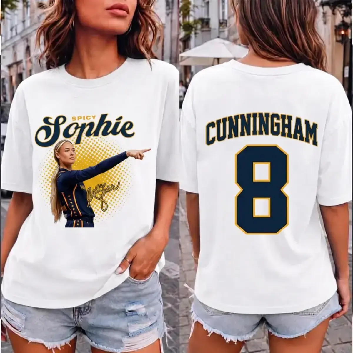 Youth & Adult Sophie Cunningham 8 Women Basketball Vintage T Shirt