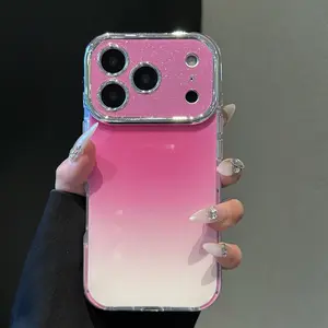 Premium gradient-colored phone cases for iPhone 17/16/15/14/13 Pro Max; stylish and minimalist shock-resistant protective cases for iPhone 17/16 Pro