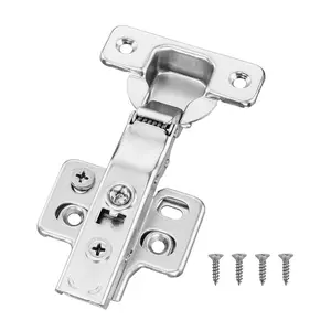 fathersdaygift VEVOR Cabinet Hinges, 50 Packs Full Overlay Kitchen Cabinet Door Hinges, 100 Degree Opening Angel Soft Close Concealed Cupboard Hinges for Frameless Cabinet Type, with Mounting Screws