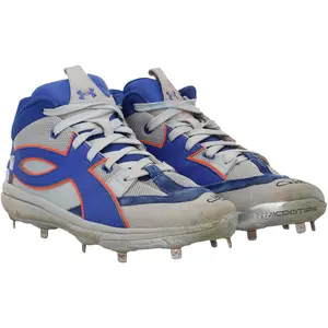 Juan Soto New York Mets Autographed Game-Used Gray and Blue Under Armour Cleats vs. Philadelphia Phillies on August 25, 2025 - Worn Innings 4-5 - Fanatics Authentic Certified