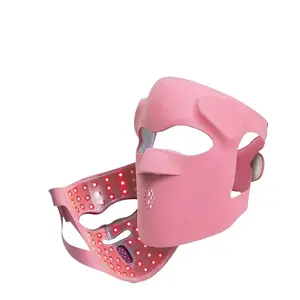 3D LED Face Mask, Red Light Therapy Mask for Face with 280 LEDs & 9 Light Modes, Wireless Infrared Light Therapy Mask, Anti-Aging & Acne, Remote Control Included