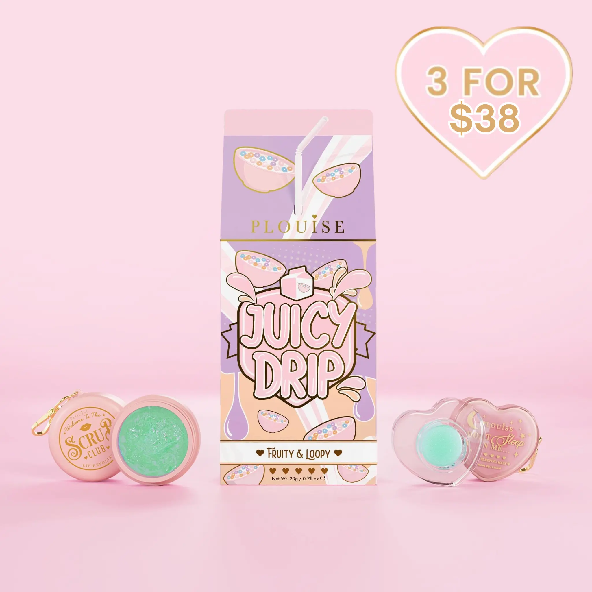 P.Louise Juicy Drip Lip Scrub & Lip Mask Duo