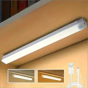 Rechargeable Motion-Sensing Smart Light Three Lighting Modes Long Press for Infinite Dimming Kitchen, Closet, Hallway & Stairs, Bedroom, Night Lighting, Computer Backlight, USB Gadgets Wall-Mounted Night Light with LED Led Wall Lamp