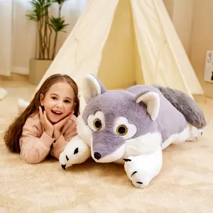 IKASA Giant Wolf Stuffed Animal Plush Toy, 30" Large Jumbo Plushie Toys for Kids Girls Boys