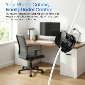 6 Pcs Multi-Surface Magnetic Cable Management Clip - Strong Grip, Rotatable Wire Organizer for Car Dashboard, Nightstand & Kitchen, TikTok Viral Home Office Hack-YY0