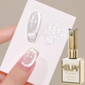 1PC 15ML New Popular Super Bright Universal Crystal Cat's Eye Gel Nail Polish Gel Magnetic Gel High Density Magnetic Powder, Firm and Lasting Bright and Shining Cat's Eye Suitable For Salon Quality Nail Art Gifts