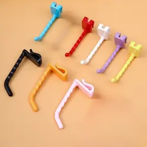 8pcs Durable Plastic Hooks for Wire Mesh Panels, Durable Grid Wall Hooks, Display Hook, Space-Saving Tool Organizers, Easy Install Reusable Hanging Hooks for Home & Office Decoration, Supermarket, Jewelry Display Hooks