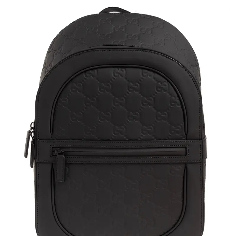Pre-owned GUCCI leather Backpacks Rubber Effect Monogram Backpack