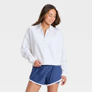 Women's Americana 1/2 Zip Sweatshirt - JoyLab White S