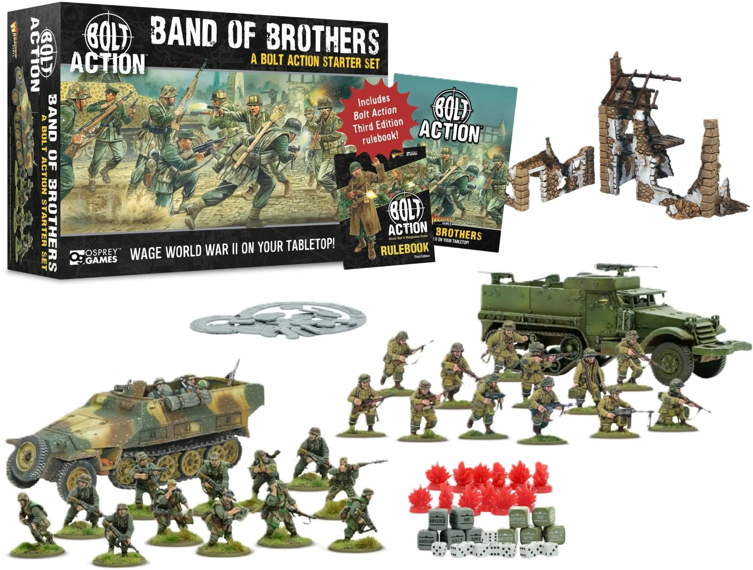 Warlord Games Band of Brothers 28mm WWII Strategy Game Miniatures Starter Set for 2+ Players