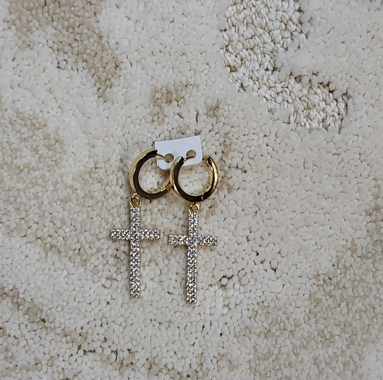 Women's Hoop Cross Earrings - Fashion Costume Jewelry Accessories